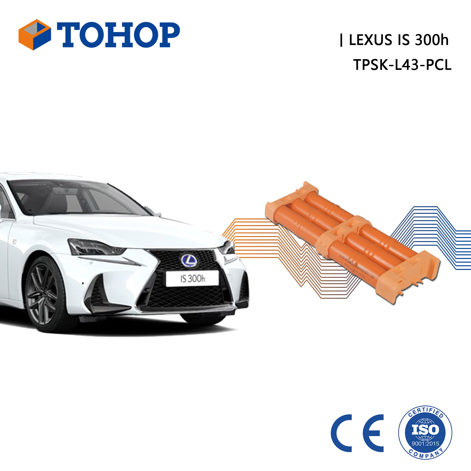 TOHOP Lexus IS 300h Sostituzione della batteria ibrida 14.4V 6.5Ah Cella NiMH nuovissima