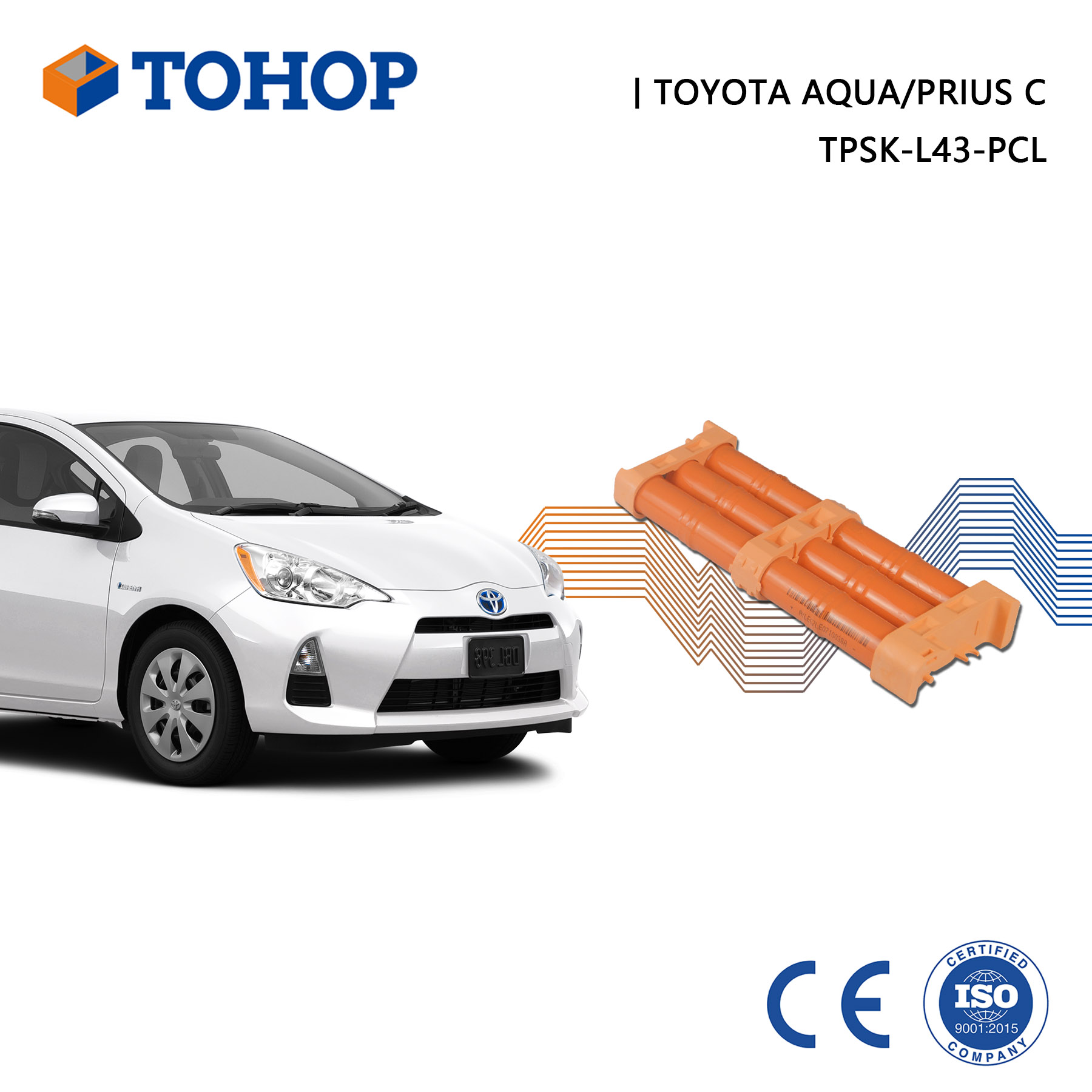 Batteria ibrida di ricambio Toyota Aqua 14.4V 6.5Ah per HEV