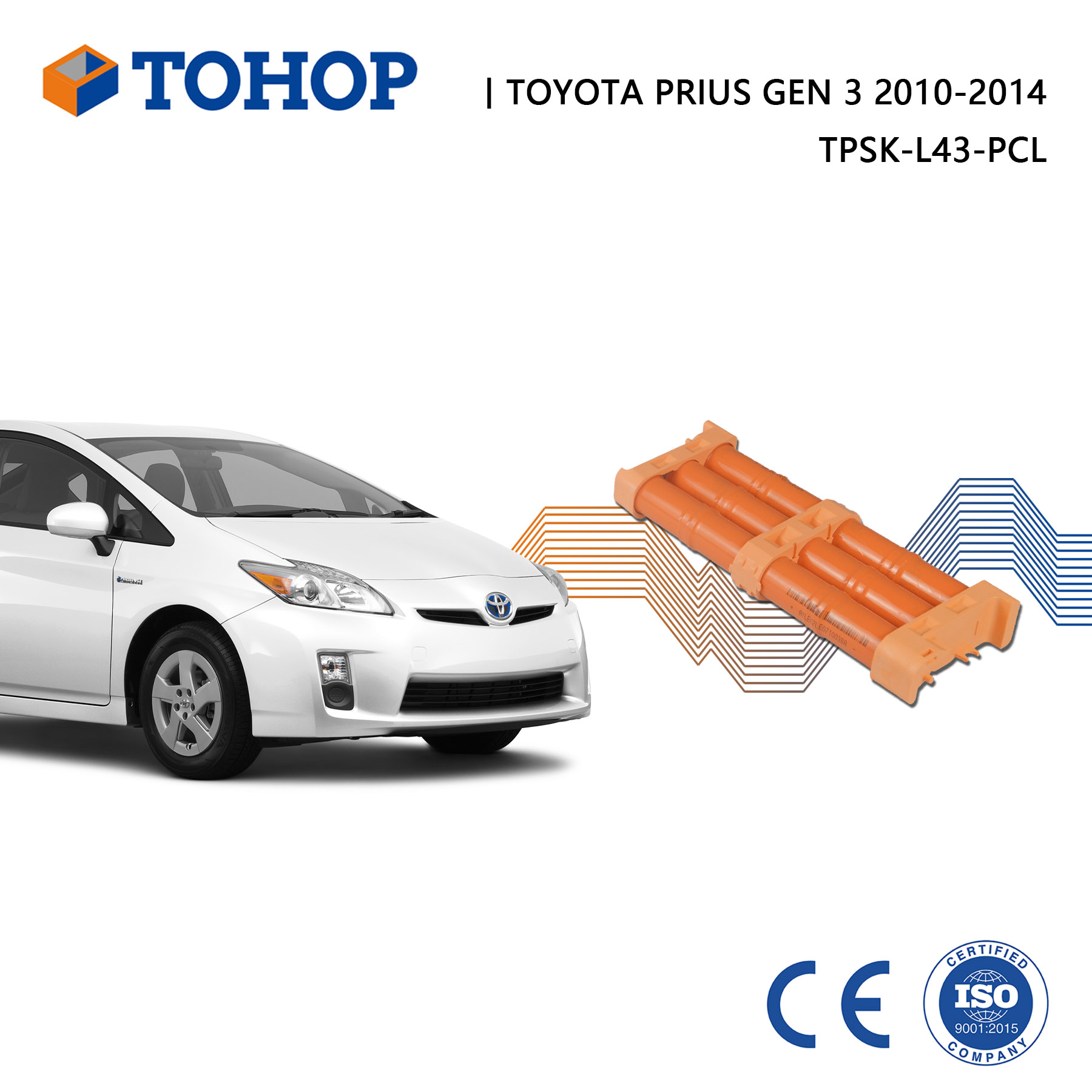 TOHOP Sostituzione della batteria ibrida Toyota Prius Gen 3 nuovissima per HEV